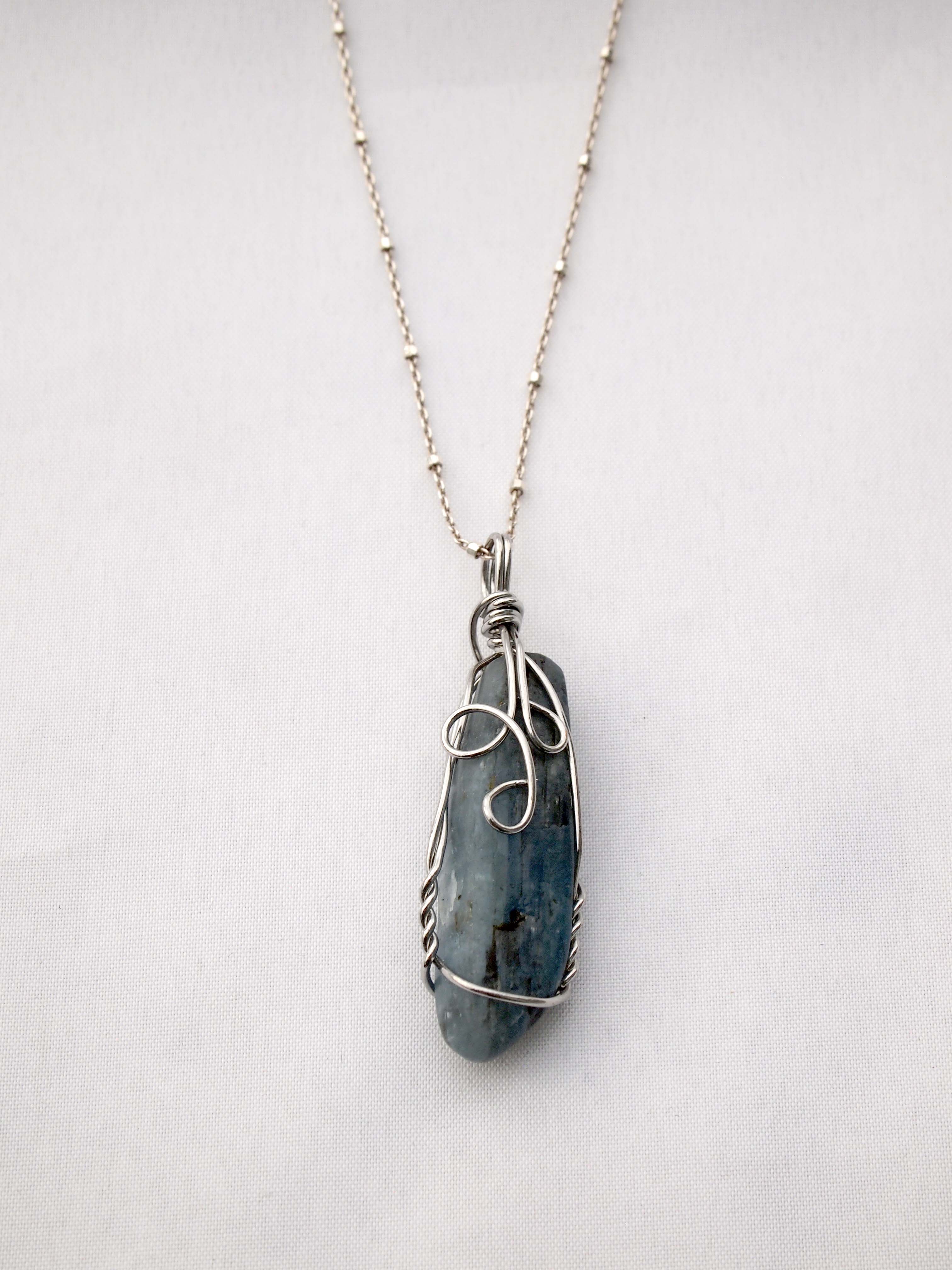 Sodalite Wire Wrap Necklace