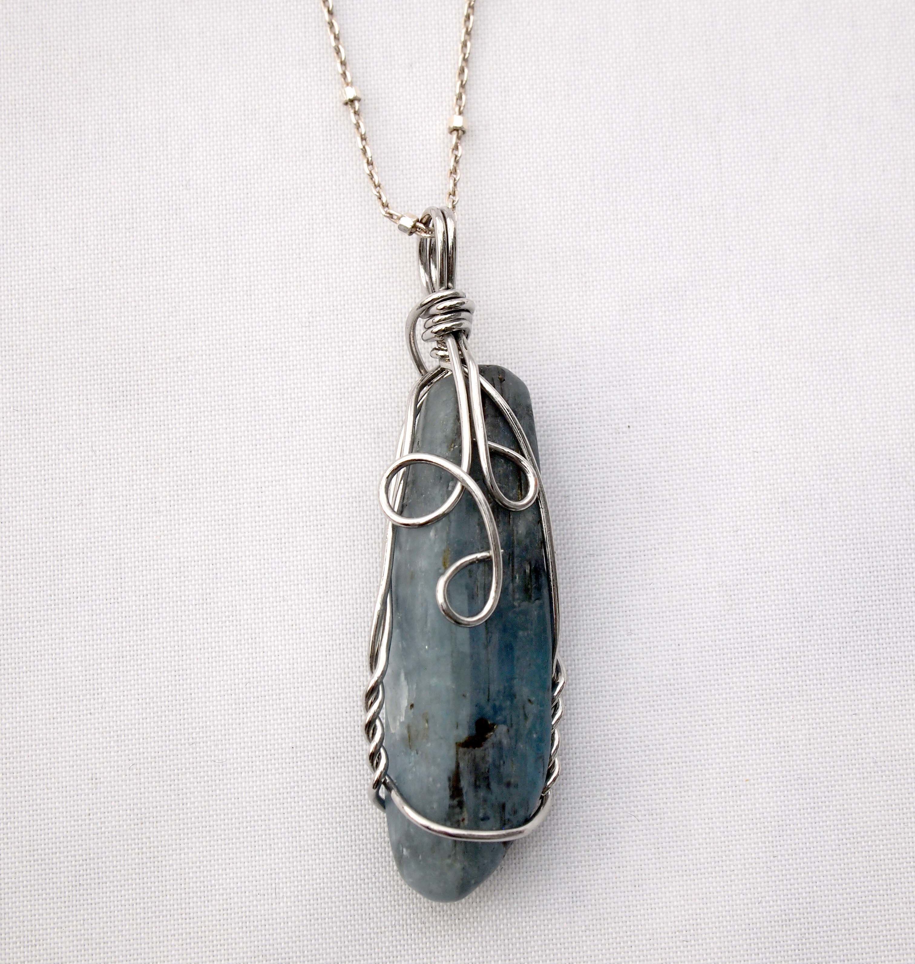 Sodalite Wire Wrap Necklace